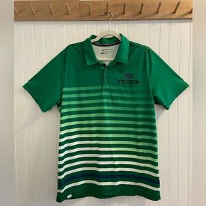 Nike Golf Sport Dri Fit Green Striped Short Sleeve Polo Men’s Large